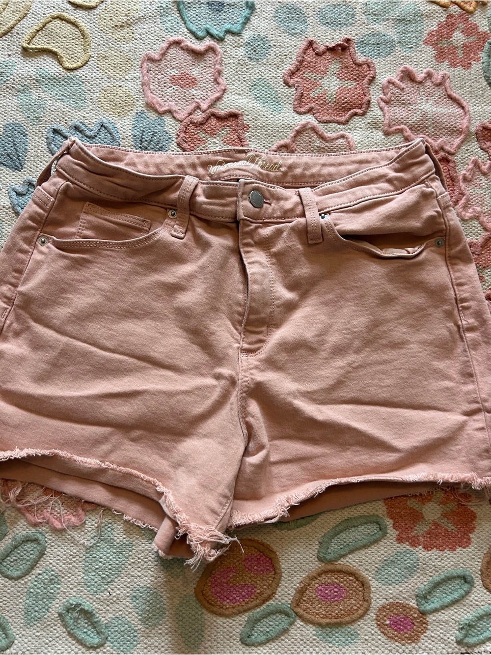 Dusty Pink Denim Shorts